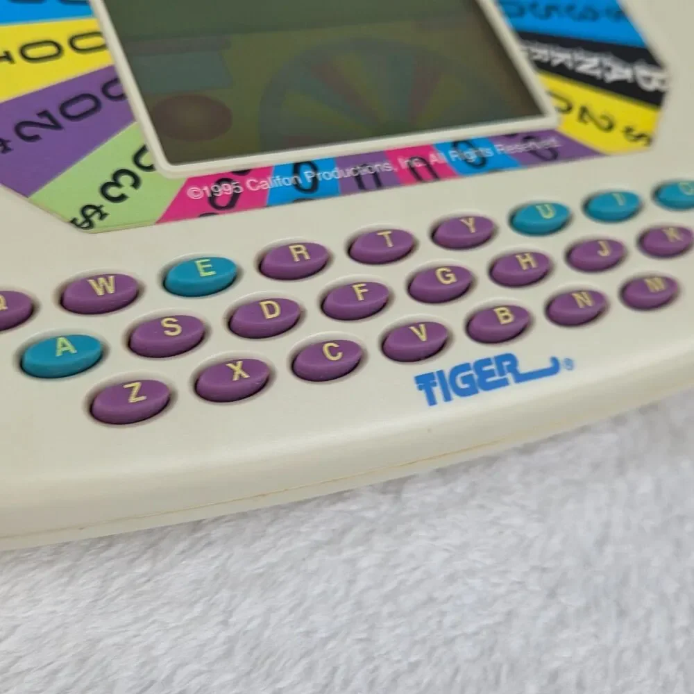Vtg 1995 Tiger Electronics Wheel Of Fortune Handheld Game w/Cartridge Tested